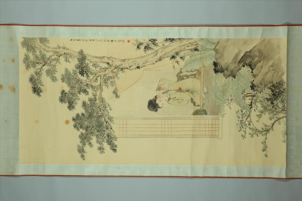 民国黄君璧仕女图轴