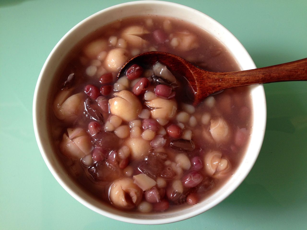 红豆皂角莲子粥