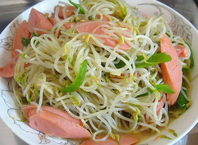 豆芽炒火腿