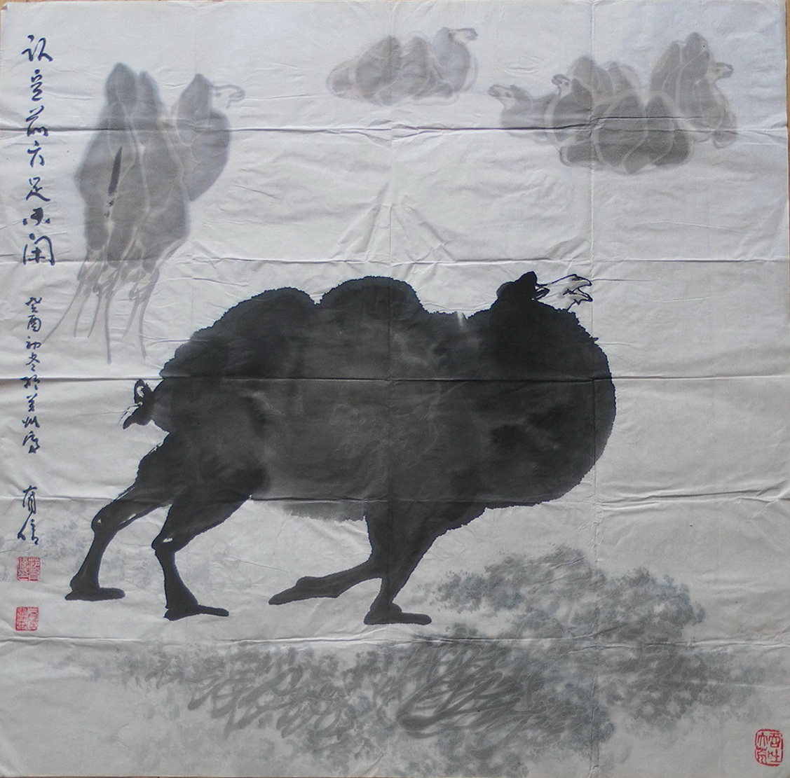 擅长中国画.甘肃画驼第一人.