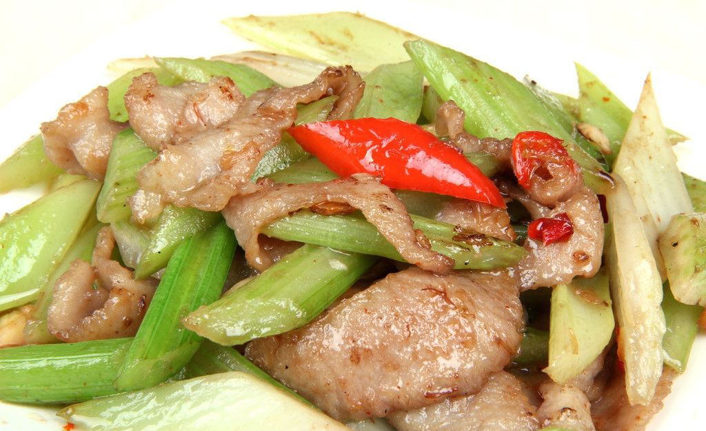 西芹炒猪肉