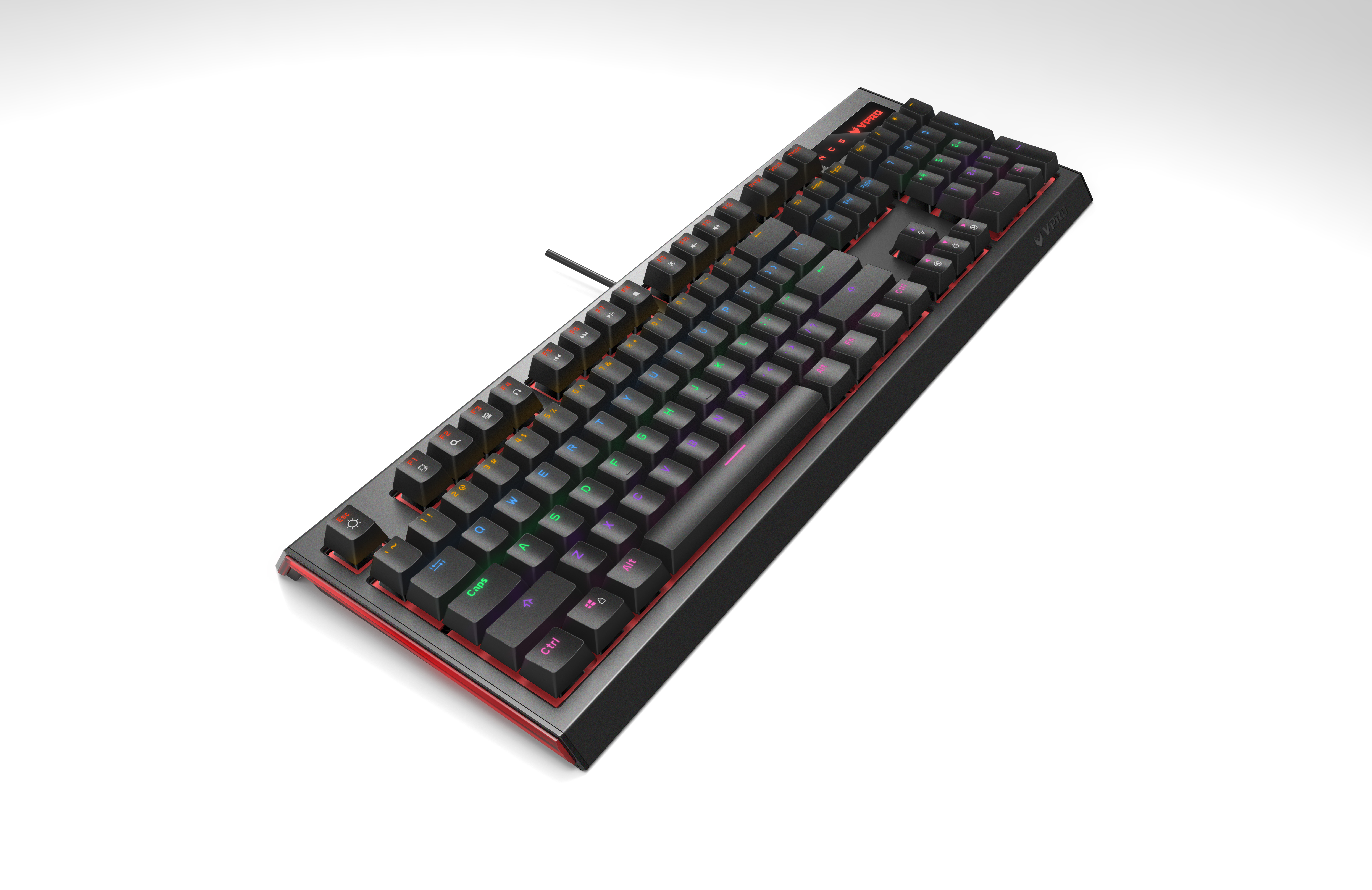 雷柏v500l混彩背光游戏机械键盘