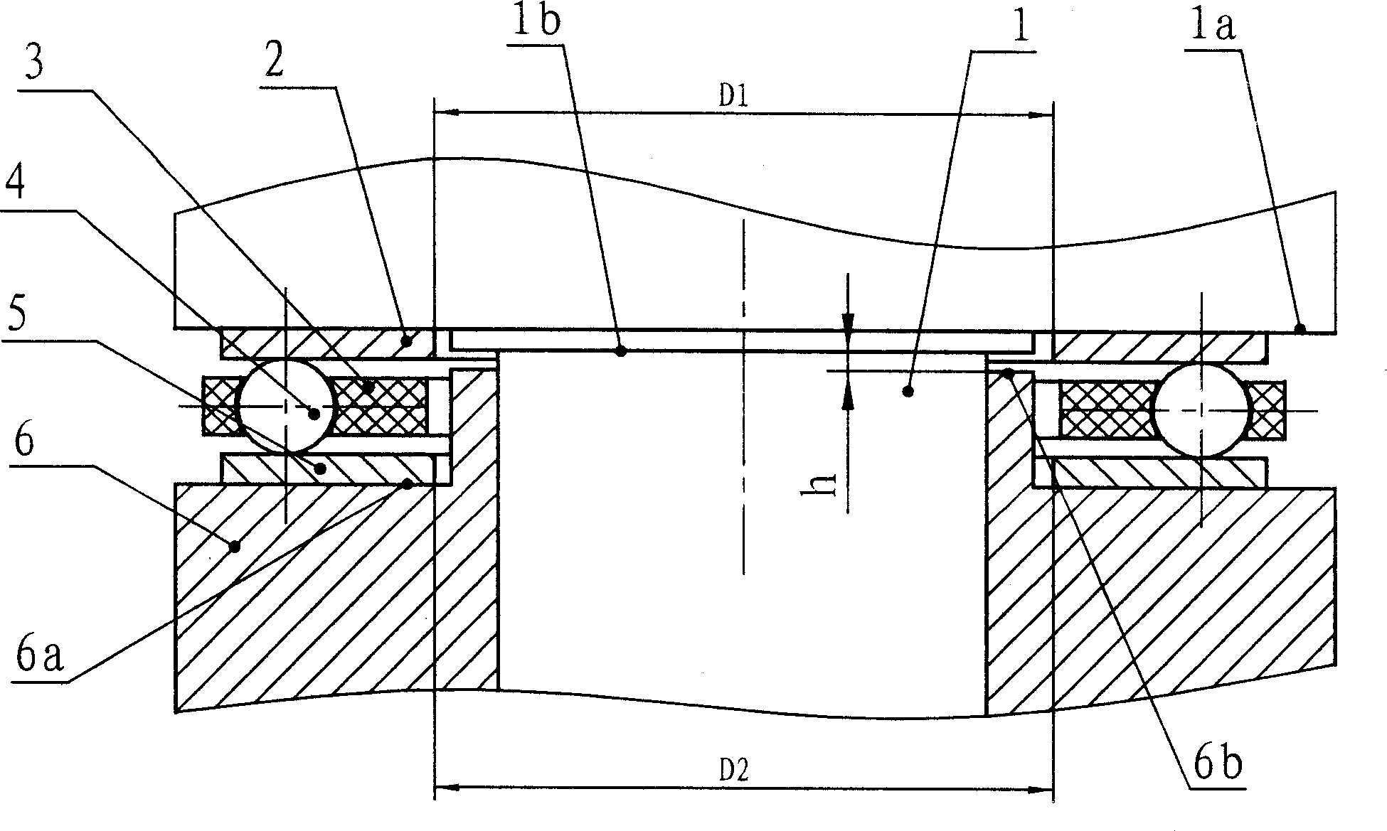 变孔径平面止推球轴承
