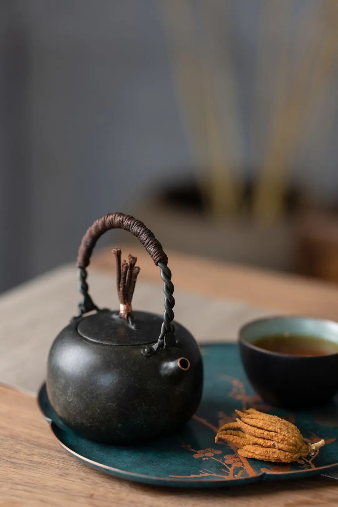 後藤塗在銘 久二作 半月膳五客揃 共箱 頼もしく 茶