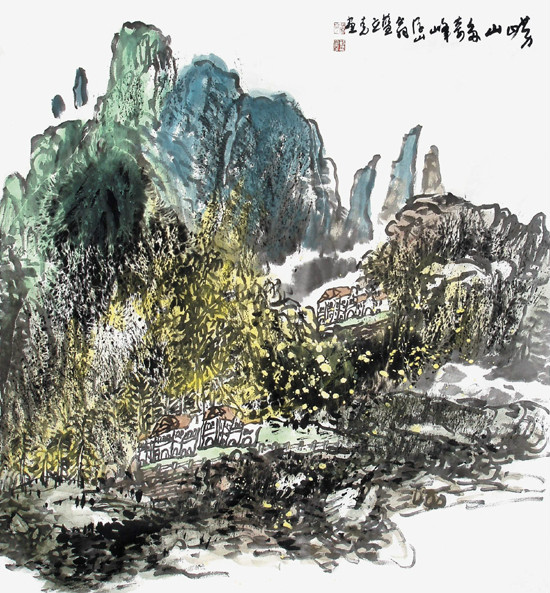  p>张继国,别名张良,1949年生于山东枣庄,主攻国画山水,毕业于曲阜