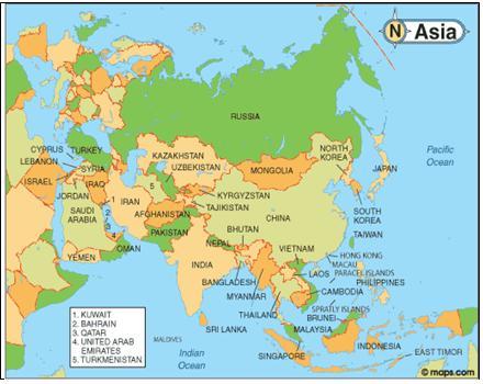 包括文莱,柬埔寨,中国,圣诞岛,澳属科科斯群岛,关岛,香港特别行政区等