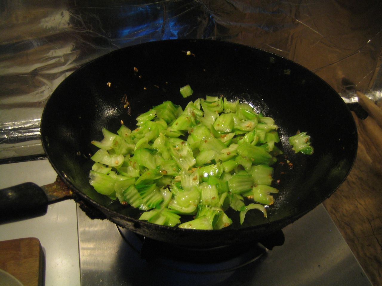 虾球油菜杏鲍菇