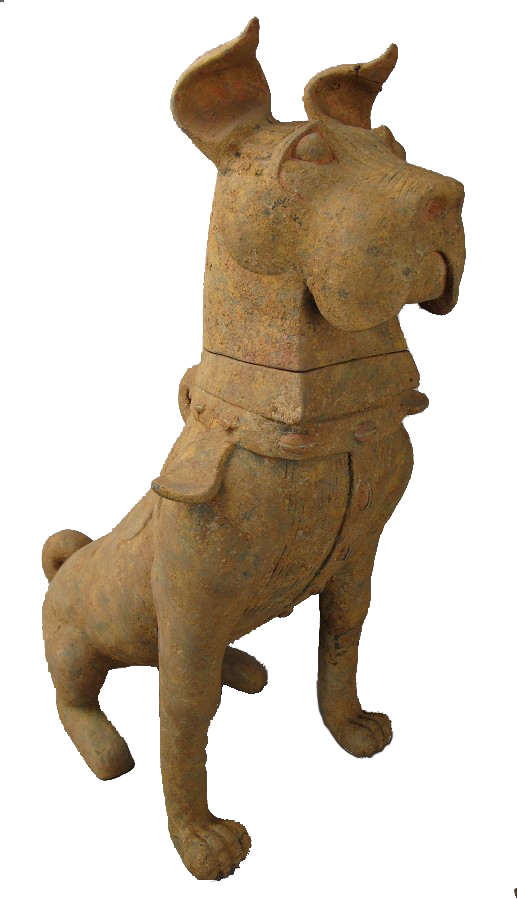 四川东汉灰陶狗