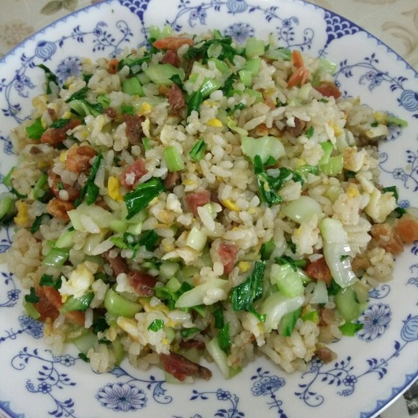 火腿苦菜炒饭