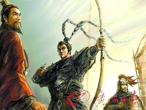  p>京剧《吕布辕门射戟》取材于《三国演义》第16回,主角是吕布. /p>