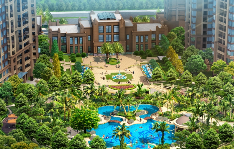  p>御园中央城位于广东省大埔县虎山路,总建筑面积是50万㎡,是大埔县