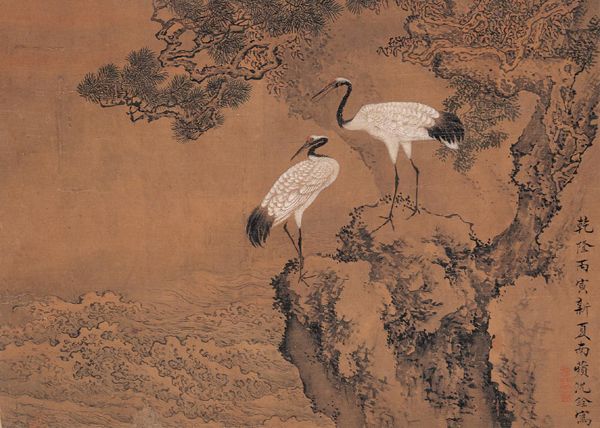 松鹤图（清代沈铨创作绘画）_百度百科