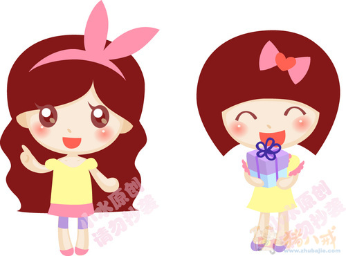 卡通女孩换发型