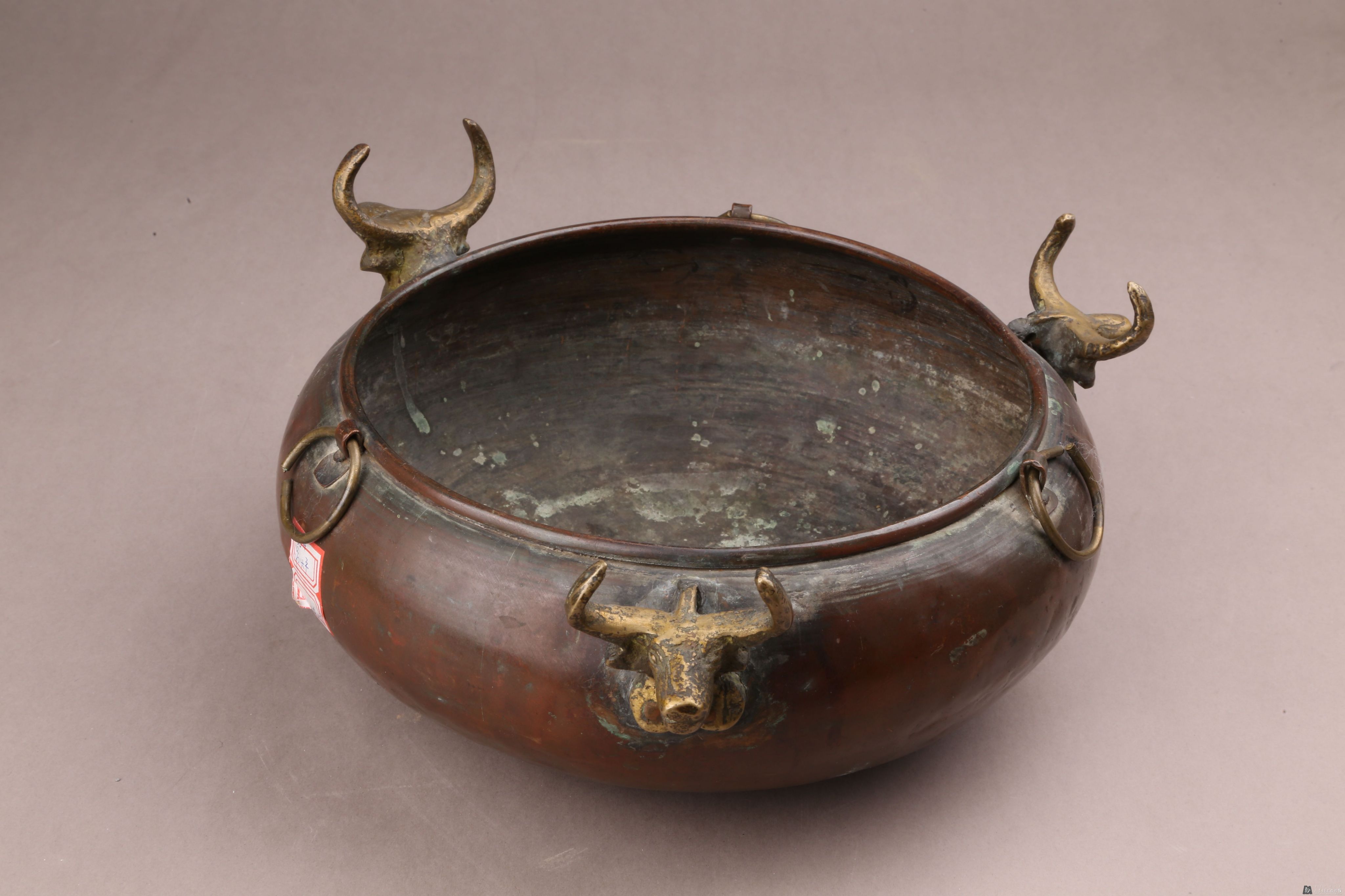 清代牛头铜吊锅