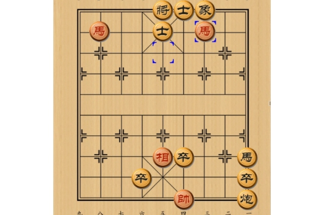 p>双马饮泉是中国象棋的术语,是中国象棋基本的杀法之一,指用一马走
