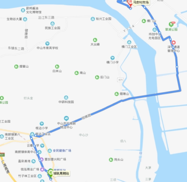 096路是是一条公交车路线,汽车公司是中山市公共交通运输集团有限公司