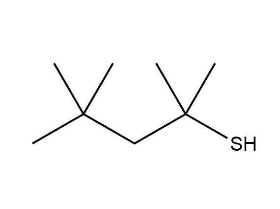  p>叔辛硫醇,又名1,1,3,3-四甲基-1-丁硫醇,是一种有机化合物,化学式