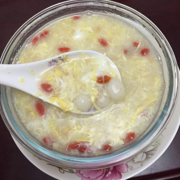 甜酒酿蛋花汤圆羹