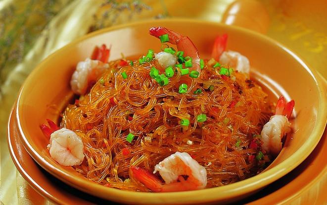 香菇虾仁炒粉丝