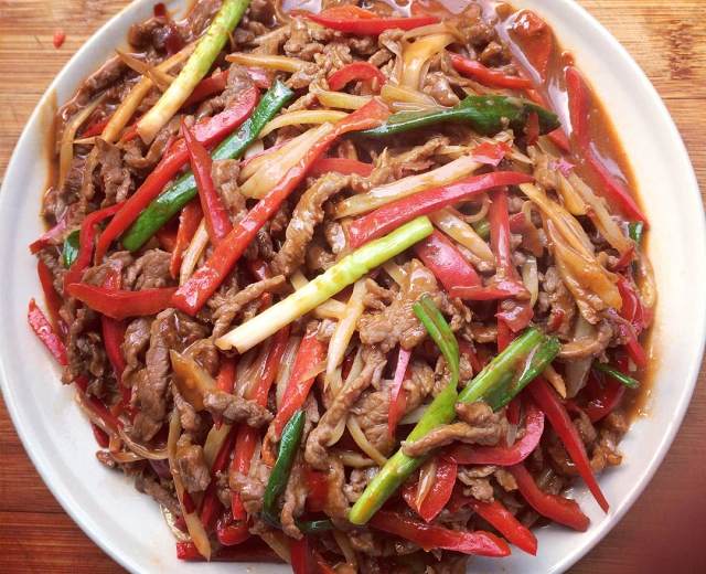 红椒牛肉丝