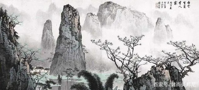 山水画 桂林　霍娜作品 中国名家桂林山水精品画，结缘价$30000
