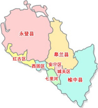 兰州行政区划图