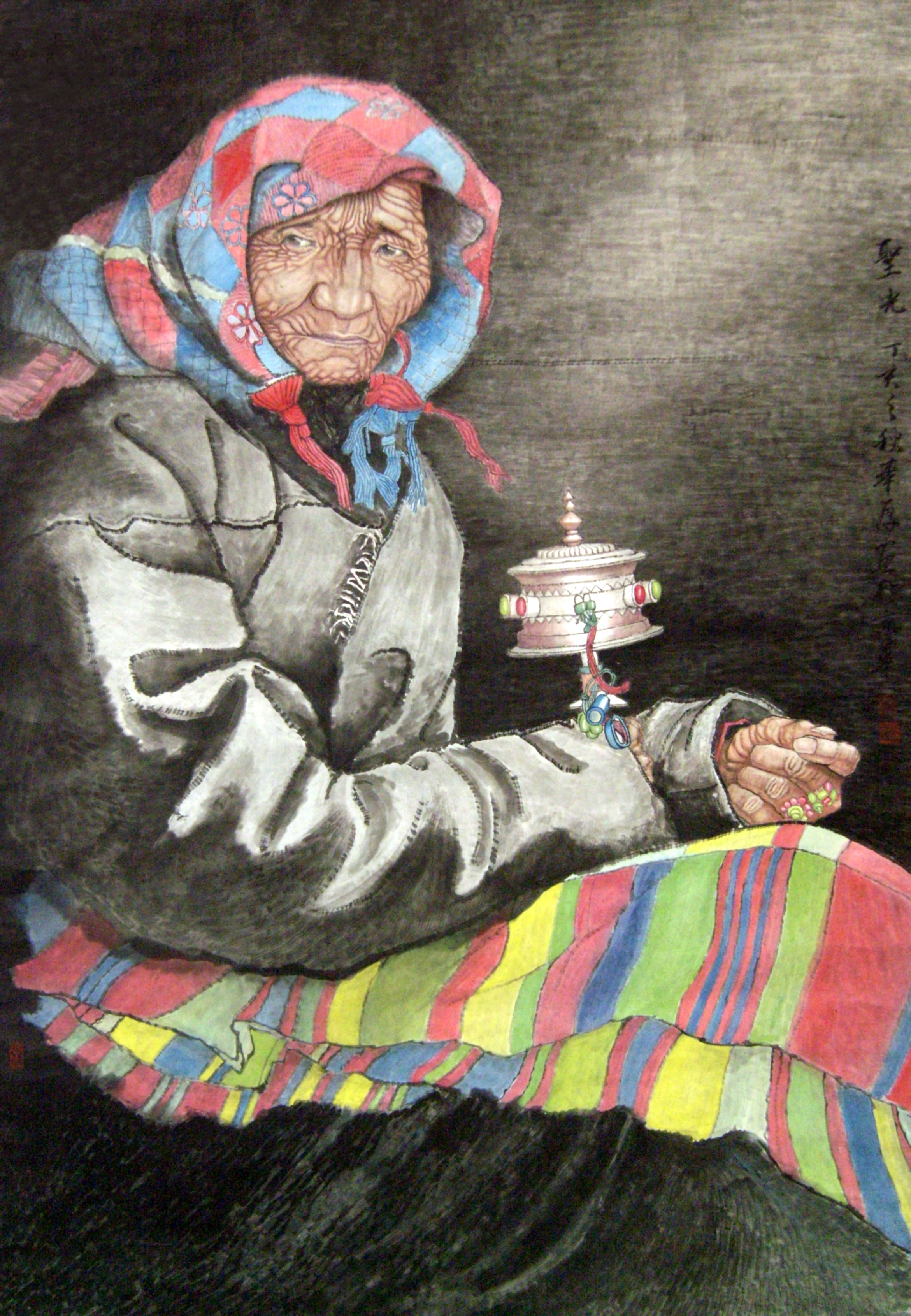 男,字子曰,号弥天浪人,1982出生,山东省夏津县人,当代实力派画家