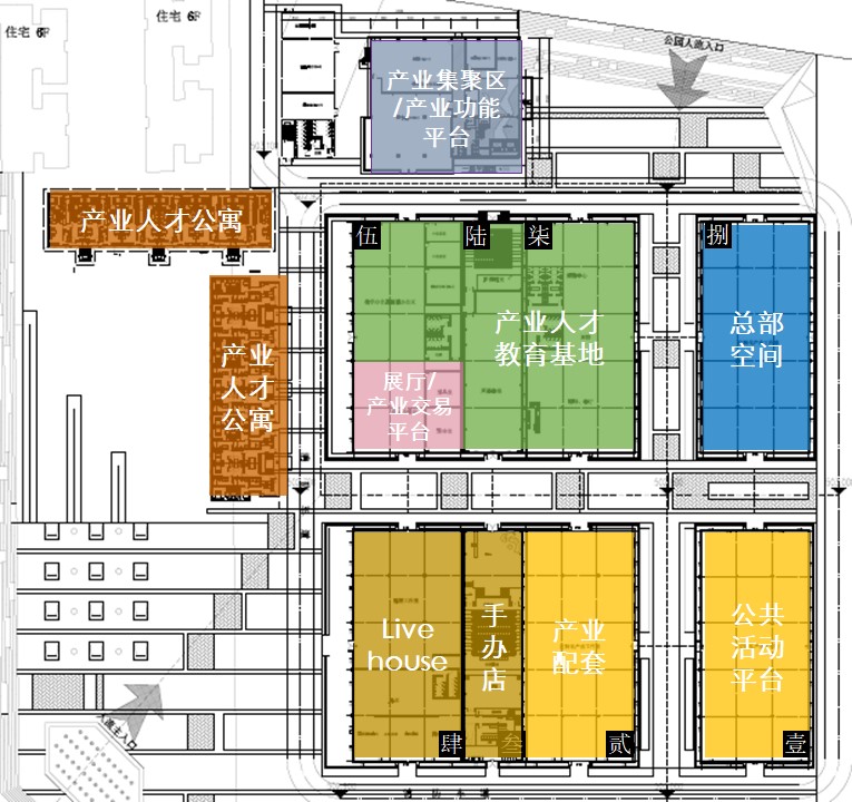 以 "工业遗址"为体验中心,致力于打造成华区文创产业综合地标