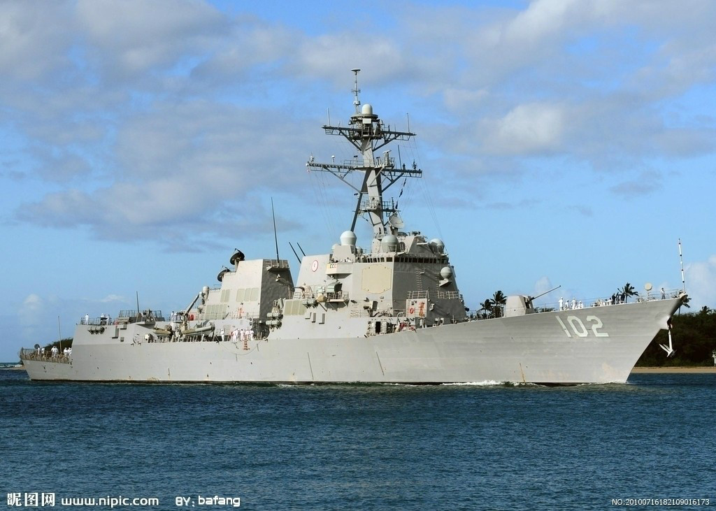  p>桑普森号驱逐舰(ddg-102),阿利·伯克级iia型驱逐舰(5"/62无近防炮