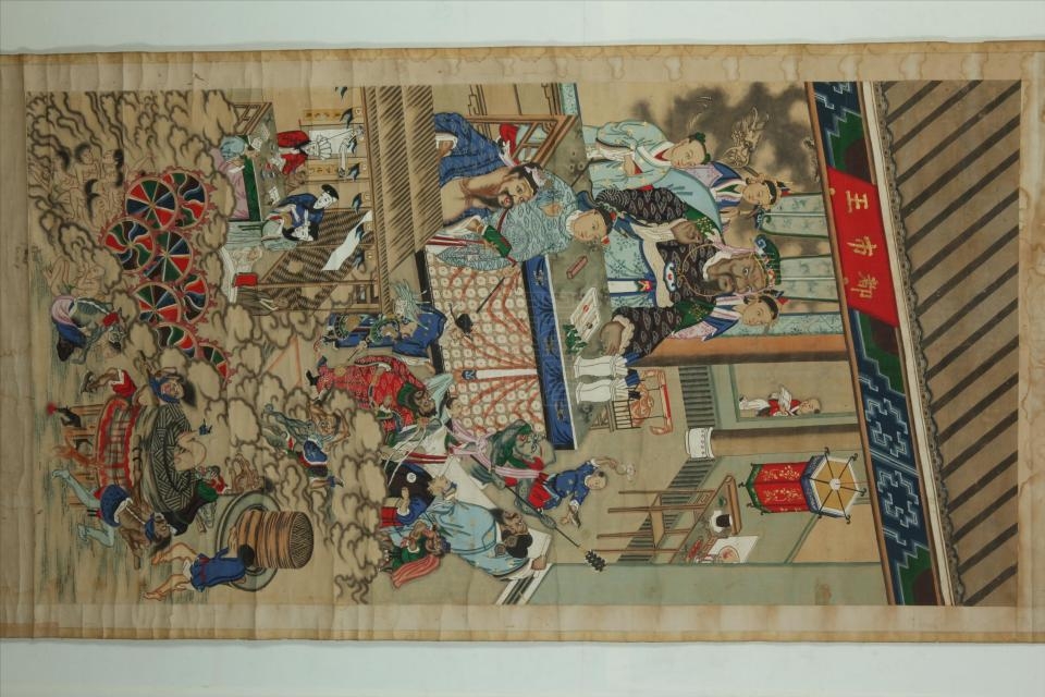 民国十殿阎王之第九殿都市王水陆画