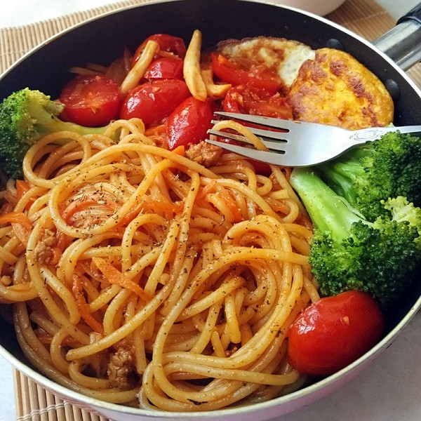 番茄蘑菇酱意大利面