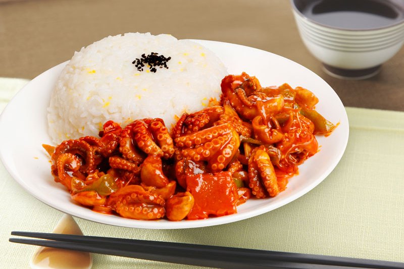 韩式鱿鱼盖浇饭