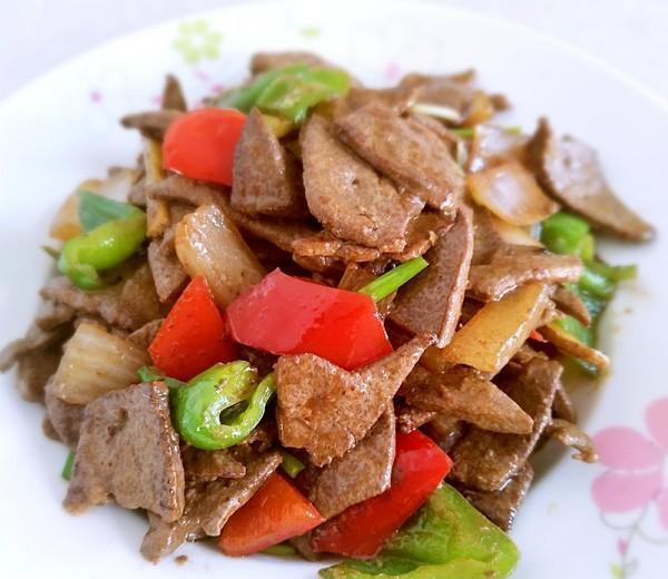 洋葱彩椒炒猪肝