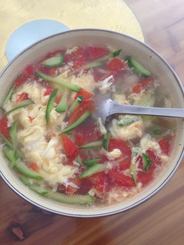 黄瓜西红柿鸡蛋汤