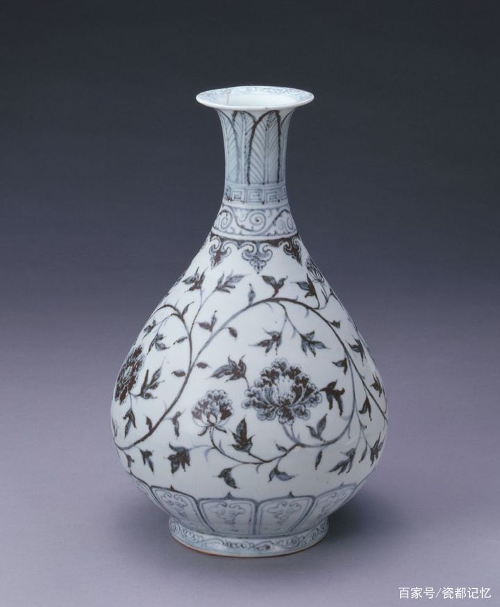 ▽鴻▽明朝時代 陶磁器 宣徳年製 青花釉裡紅龍