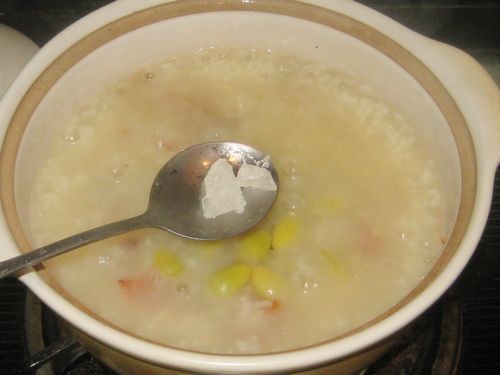 百合花白果糯米粥