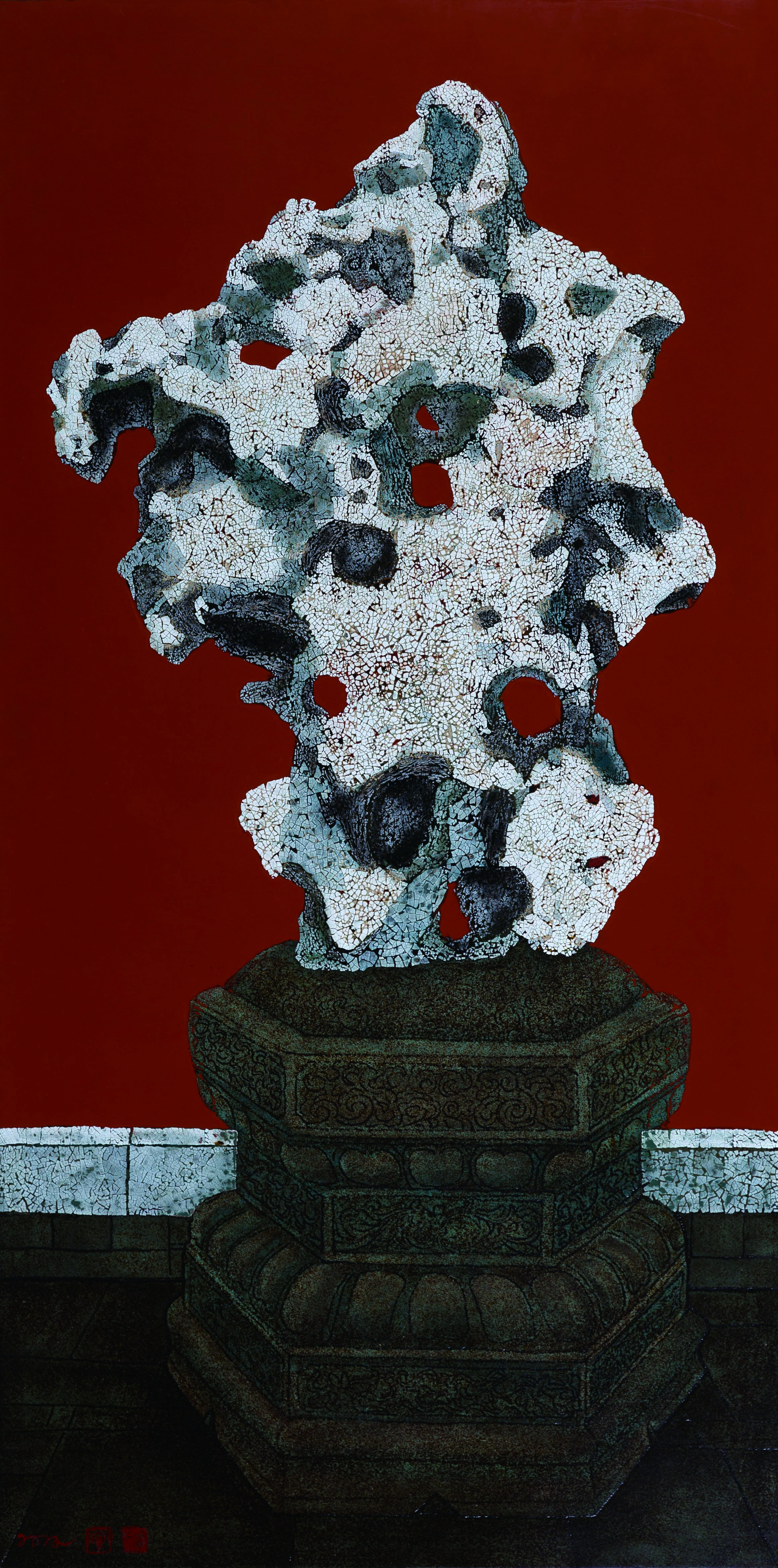 任乔十光漆画工作室主任兼工艺师,参加人民大会堂河北厅漆壁画制作