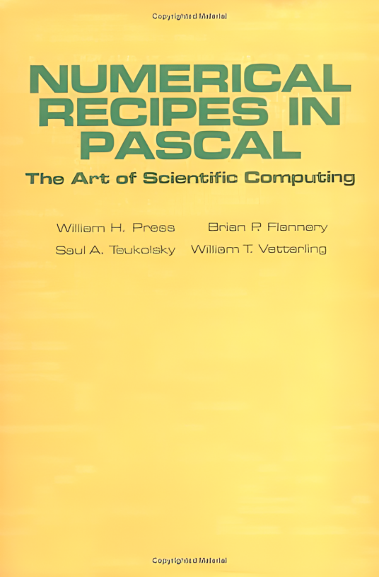 Numerical Recipes in Pascal (First Edition)_百度百科