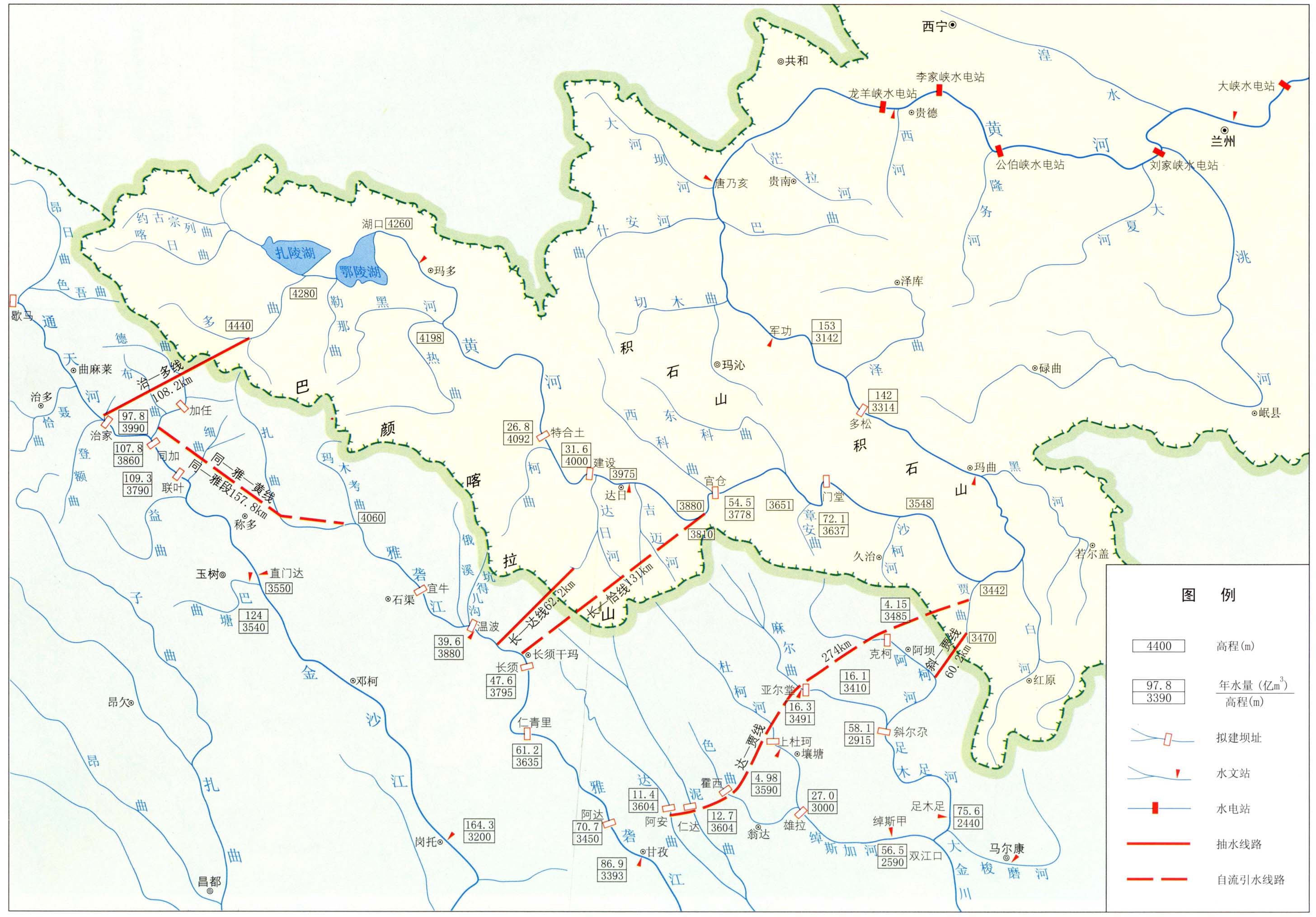 南水北调线路图