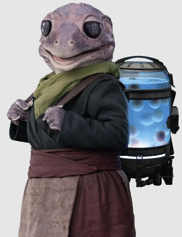  p>蛙人女士,出自《星球大战》系列影视作品,来自未知的两栖种族,于