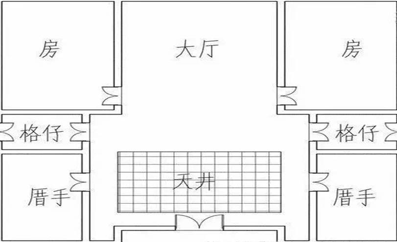  p>下山虎又名"双跑狮",是由三面房屋一面墙壁组成.