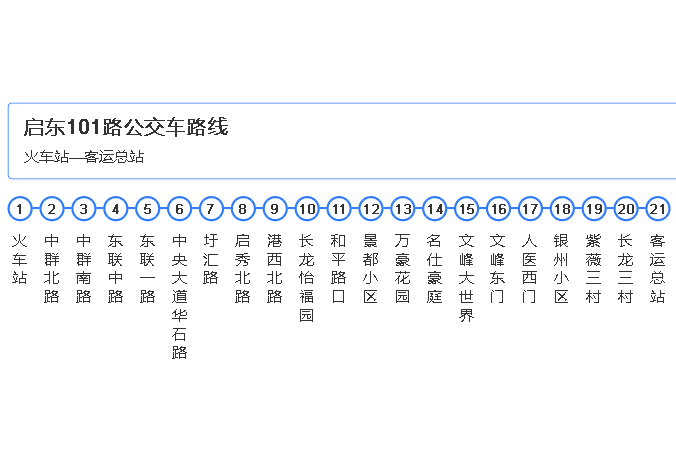 启东公交101路