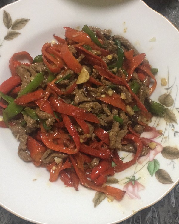 红椒牛肉丝