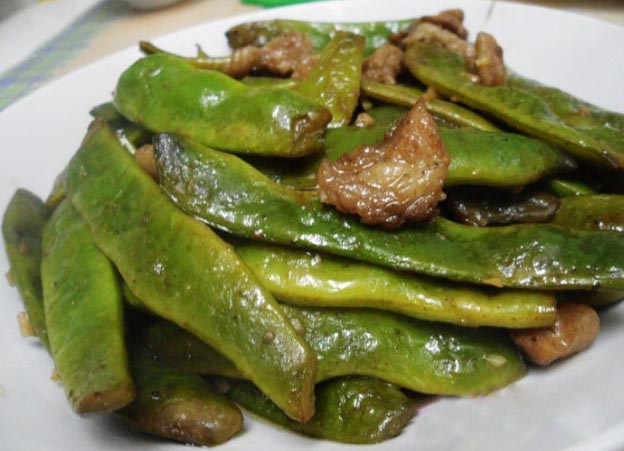 头茬油豆角炖肉