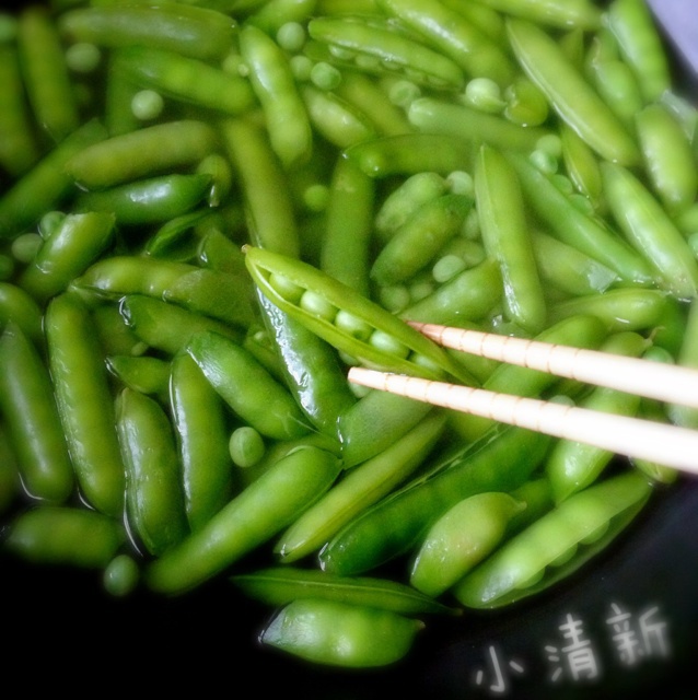 盐水煮甜豆