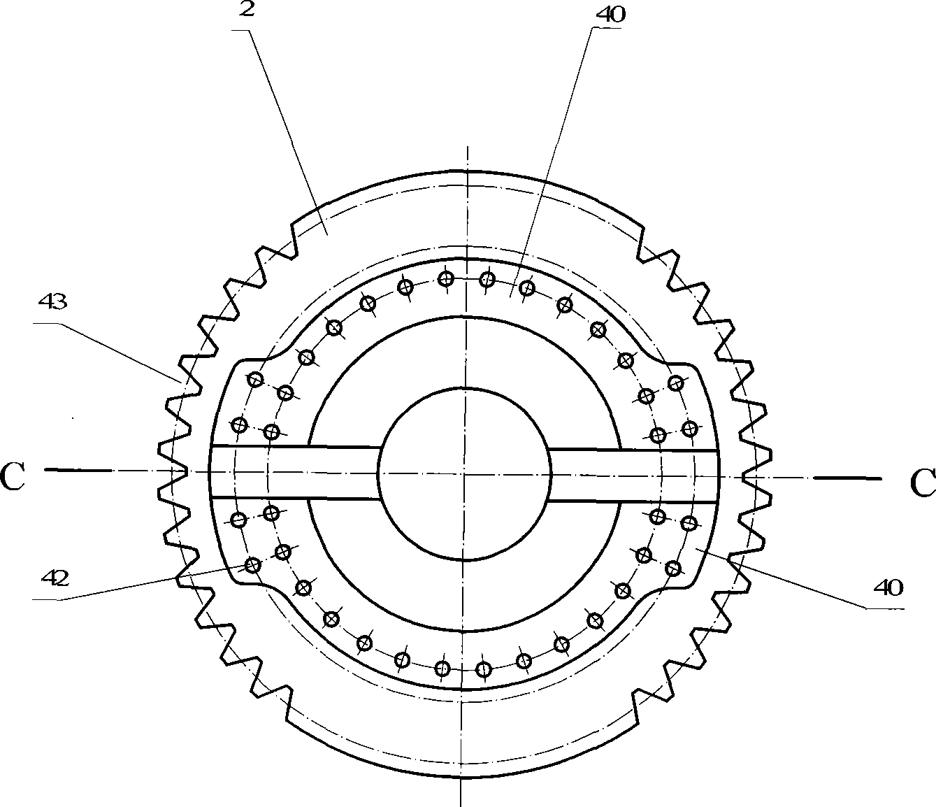 一种采煤掘进机的齿轮齿条式回转装置