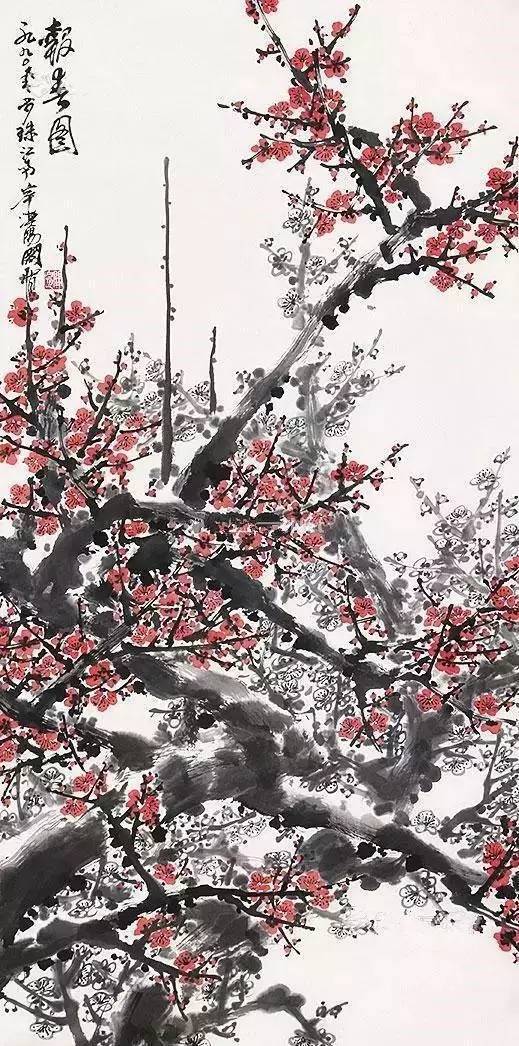 10位国画名家，30幅梅花画作，配上梅花诗词，好美_百科TA说