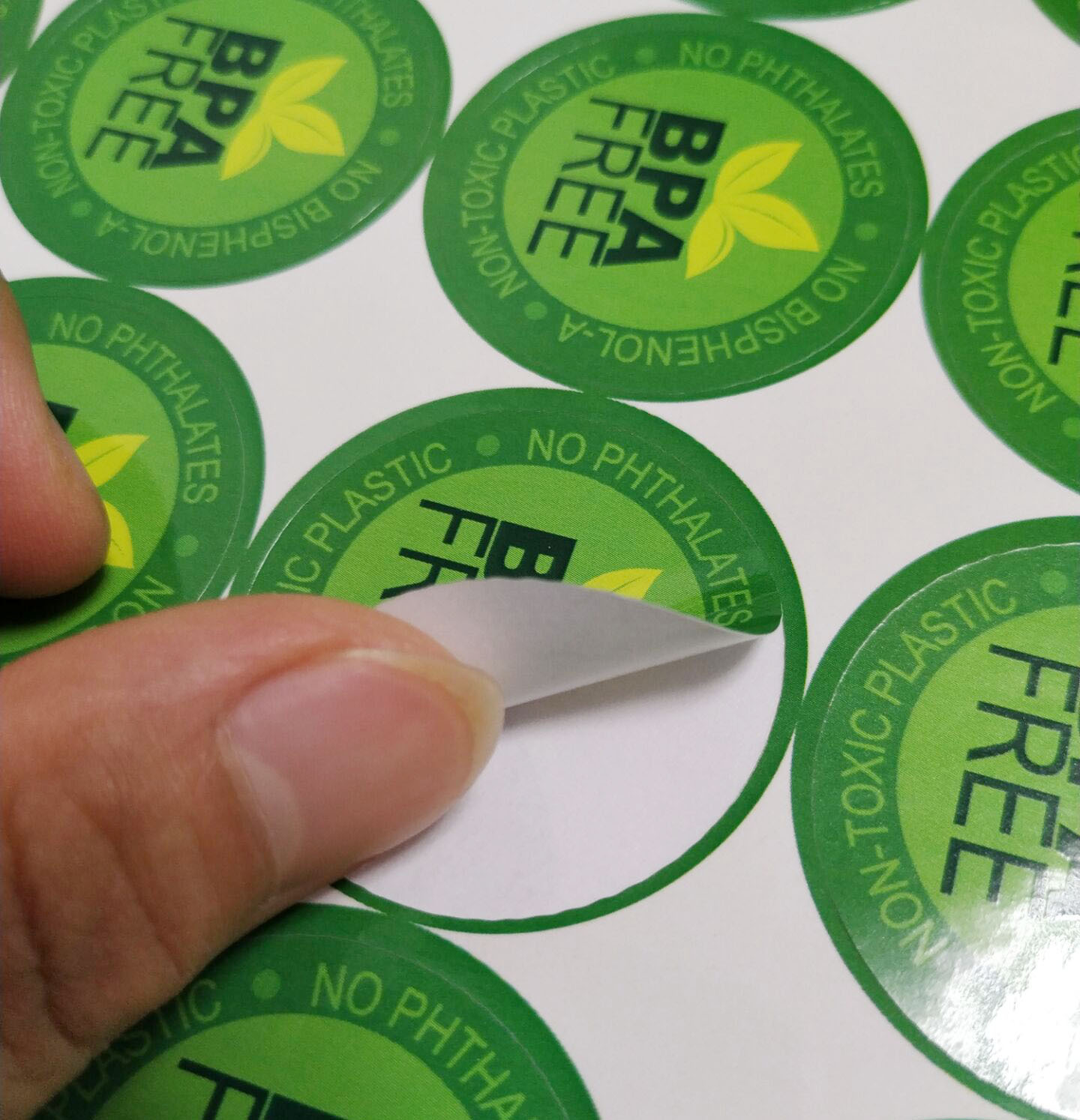 可移不干胶标签