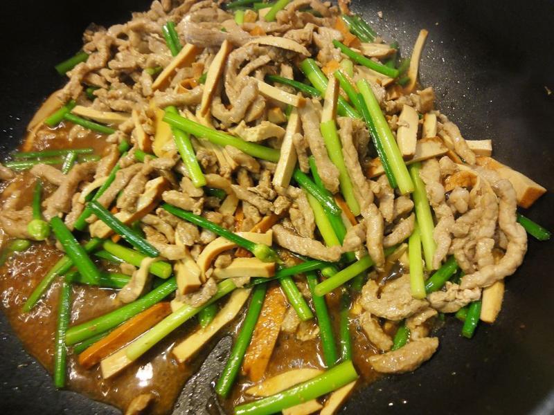 韭菜花豆干炒肉丝
