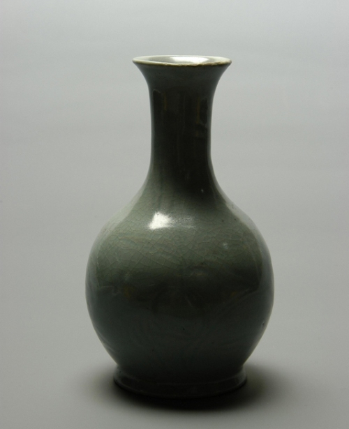 汝窑天蓝釉刻花鹅颈瓶（河南博物院藏品）_百度百科
